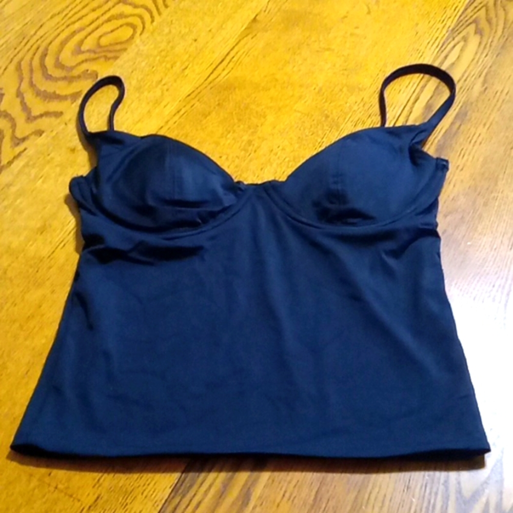 Andie Womens Bikini Top Small CANARY BLACK Swim Vacation Summer Beach Resort NEW